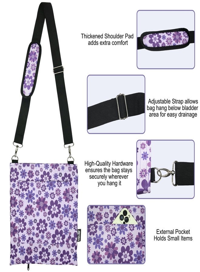 MDSTOP Catheter Bag Holder, Urine Drainage Bag Holder with Drain Tube Cover and Adjustable Shoulder Strap, Easy Acess and Drainage, Secure & Discreet for Urostomy Foley Catheter Users (Purple) - Image 5